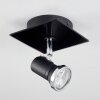 Plafonnier  Lanrigan LED Chrome, Noir, 1 lumière