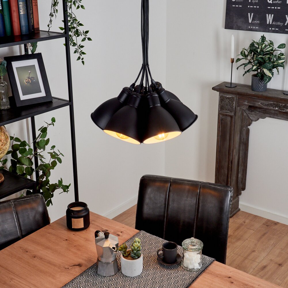 Suspension Timola Noir, 7 lumières main product photo