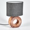 Lampe de table  Francillon Brun, Chrome, Couleur bois, 1 lumière