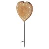 lampe solaire Globo HERZ LED Couleur bois, 13 lumières