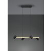 Suspension Trio Marley Noir doré, 4 lumières