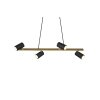 Suspension Trio Marley Noir doré, 4 lumières