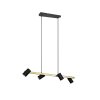 Suspension Trio Marley Noir doré, 4 lumières