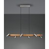 Suspension Trio Marley Écru, Nickel mat, 6 lumières