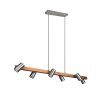 Suspension Trio Marley Écru, Nickel mat, 6 lumières