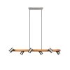 Suspension Trio Marley Écru, Nickel mat, 6 lumières