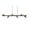 Suspension Trio Marley Écru, Nickel mat, 6 lumières