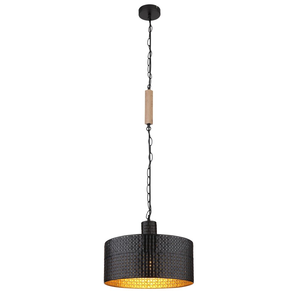 Suspension Globo RIELLY Couleur bois, Noir, 1 lumière main product photo