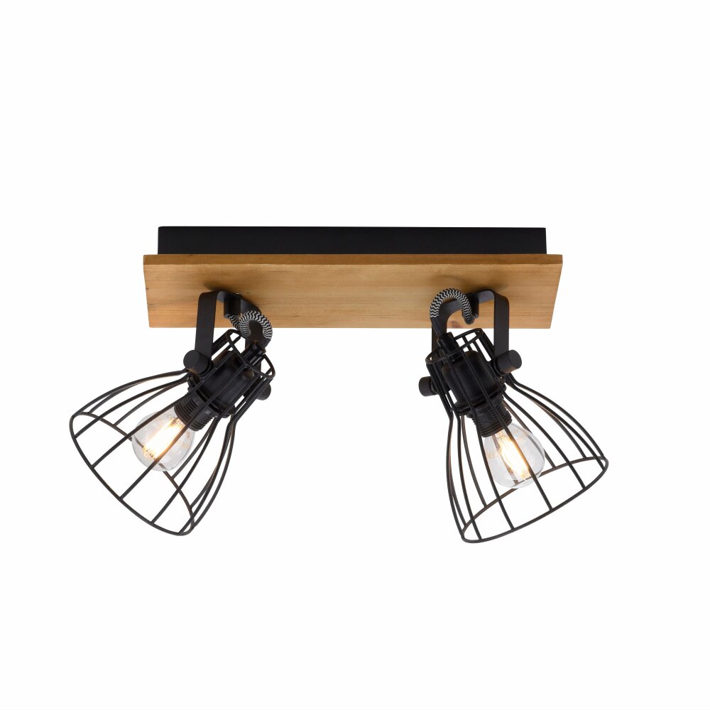 Plafonnier Leuchten-Direkt TARO Noir, 2 lumières main product photo