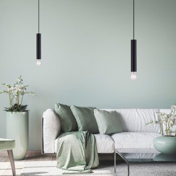 Suspension Leuchten-Direkt BRUNA Noir, 1 lumière