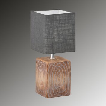 Lampe de table Fischer & Honsel Bronco Couleur bois, 1 lumière