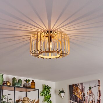 Plafonnier  Oravi Bois clair, 1 lumière