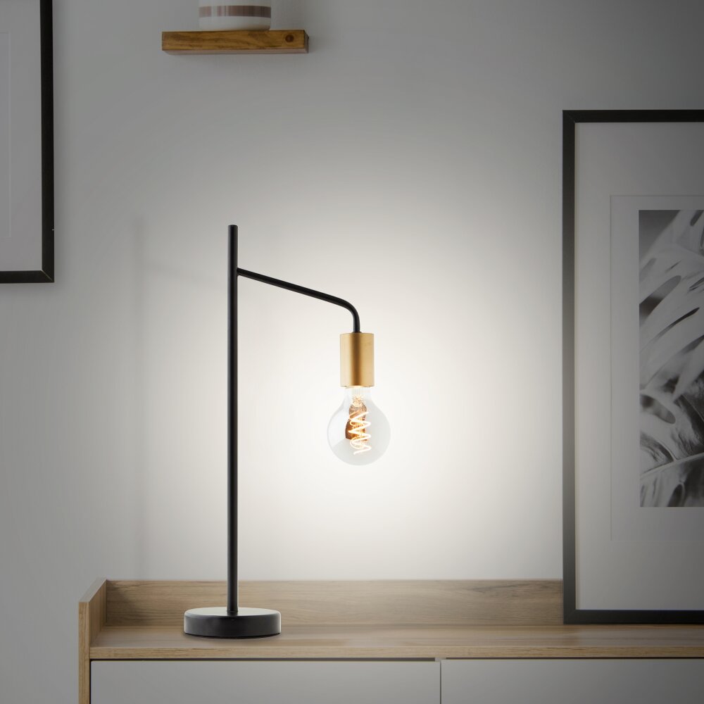Lampe de table Brilliant Kiel Or, Noir, 1 lumière main product photo