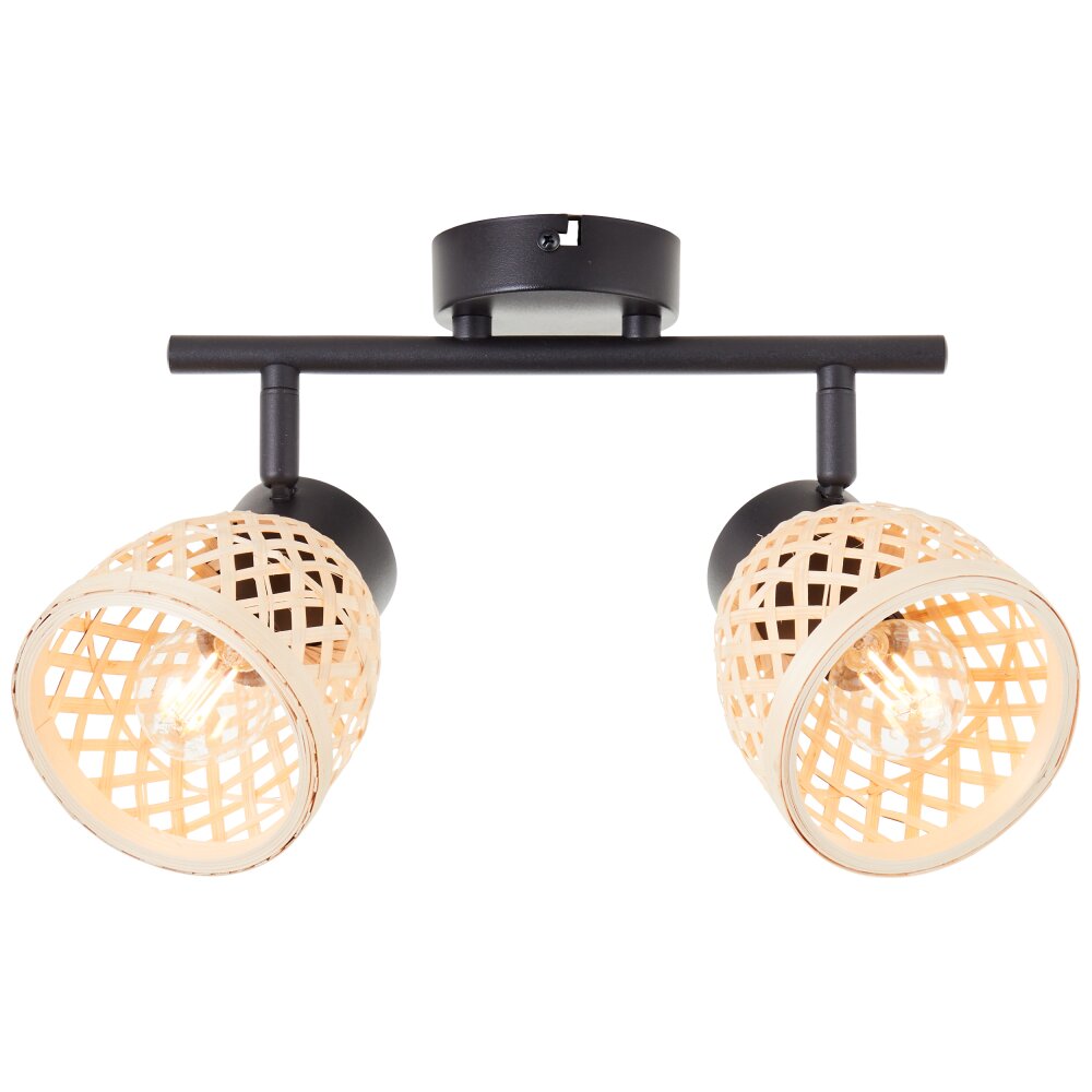 Spot de plafond Brilliant Elize Noir, 2 lumières main product photo