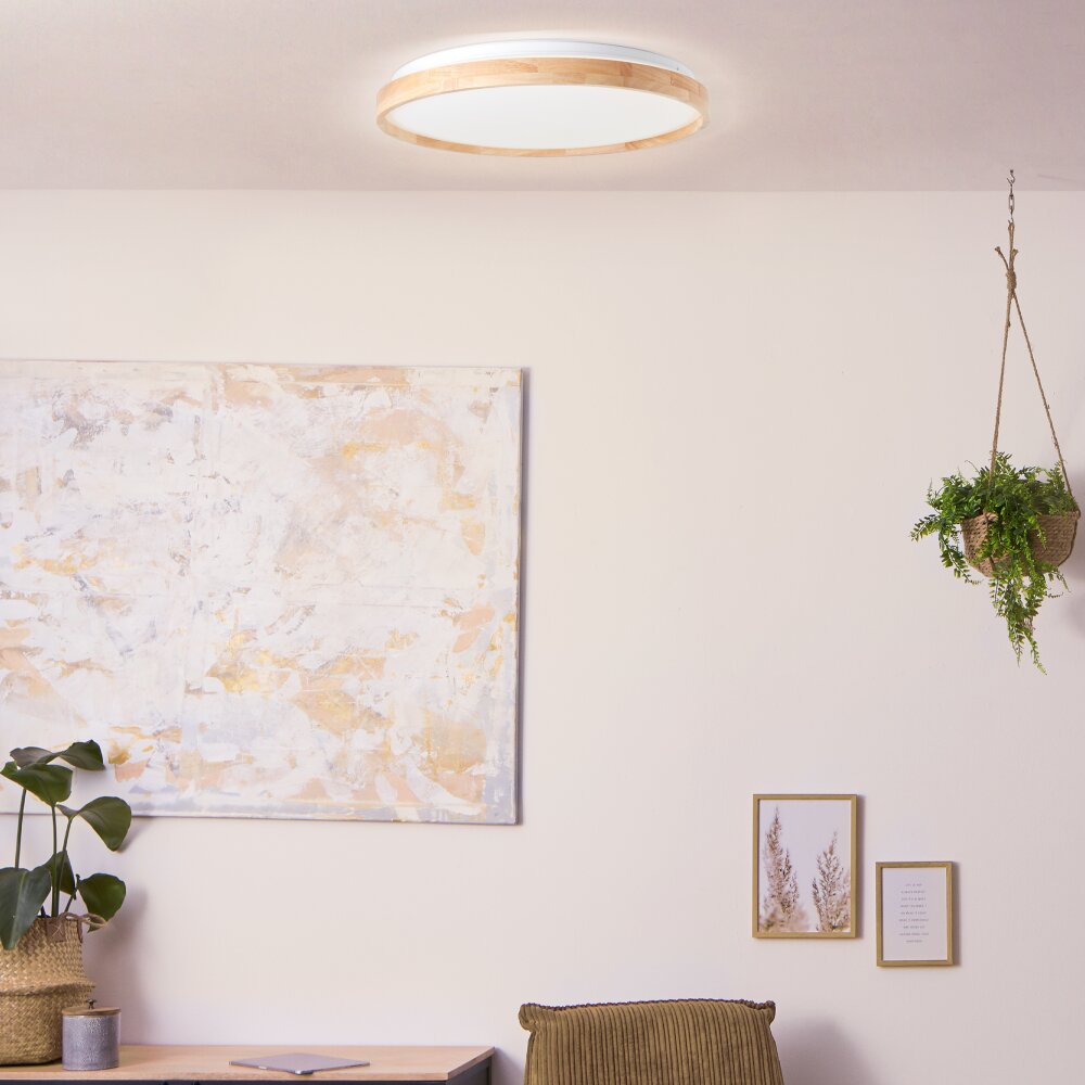 Plafonnier Brilliant Alson LED Brun, Blanc, 1 lumière, Télécommandes main product photo