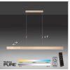 Suspension Paul Neuhaus PURE-MOTO LED Laiton, 3 lumières, Télécommandes