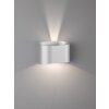 Applique murale Fischer & Honsel Wall LED Argenté, 2 lumières