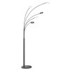 Lampadaire Fischer & Honsel Dent LED Noir, 5 lumières