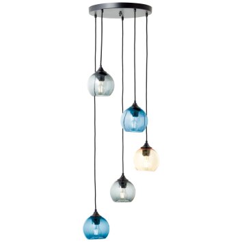 Suspension Brilliant Amiri Noir, 5 lumières