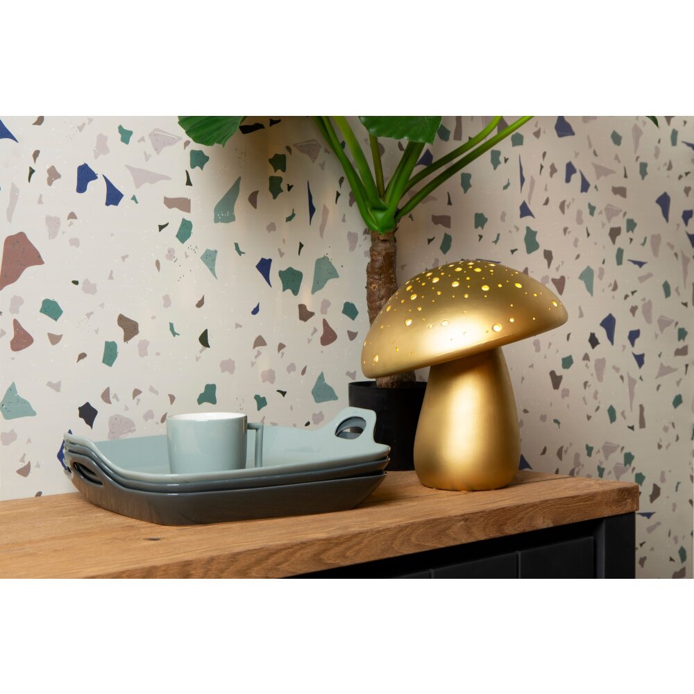 Lampe de table Lucide FUNGO Or, Laiton, 1 lumière main product photo