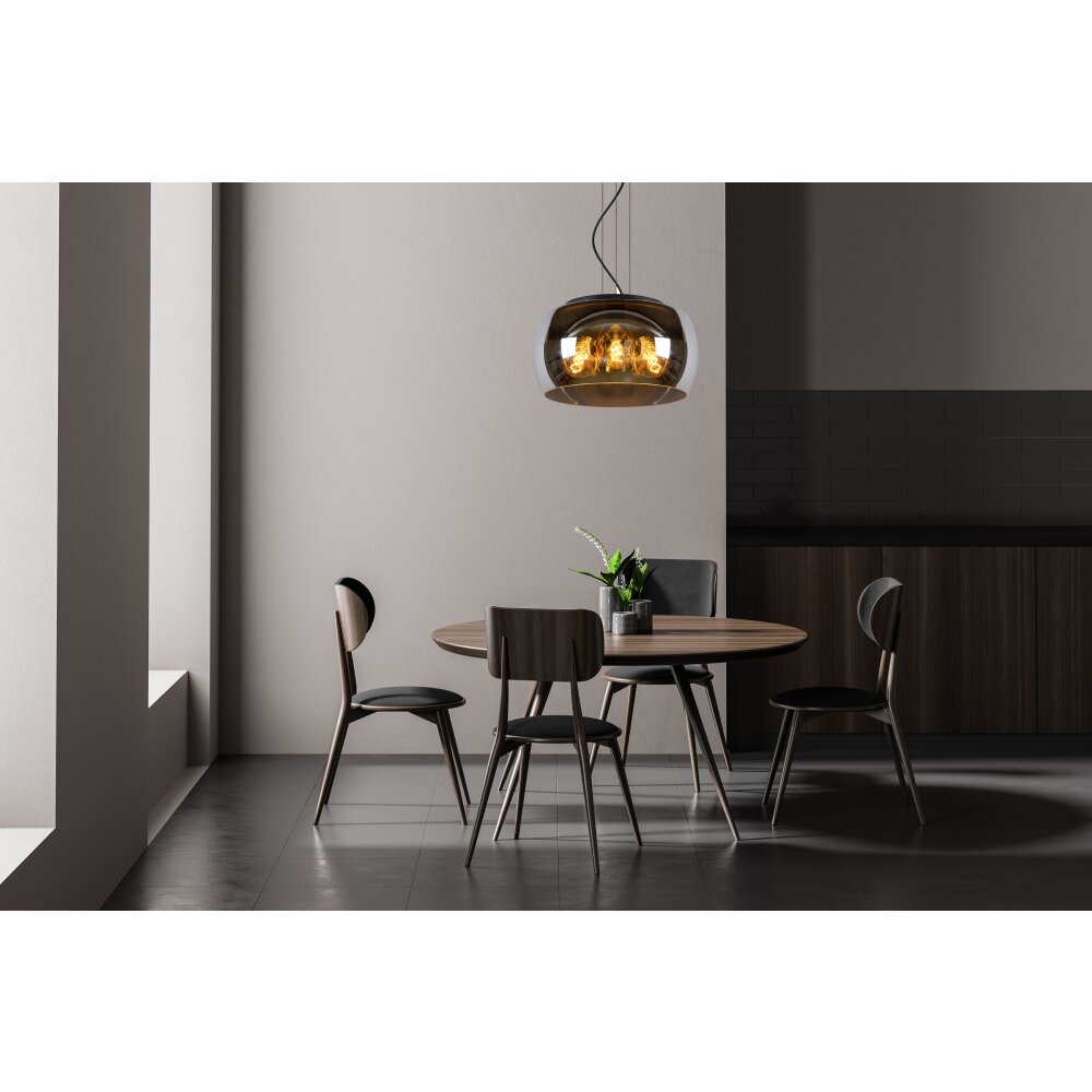 Suspension Lucide OLIVIA Noir, 3 lumières main product photo