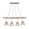 Suspension Leuchten-Direkt REED Noir, 4 lumières