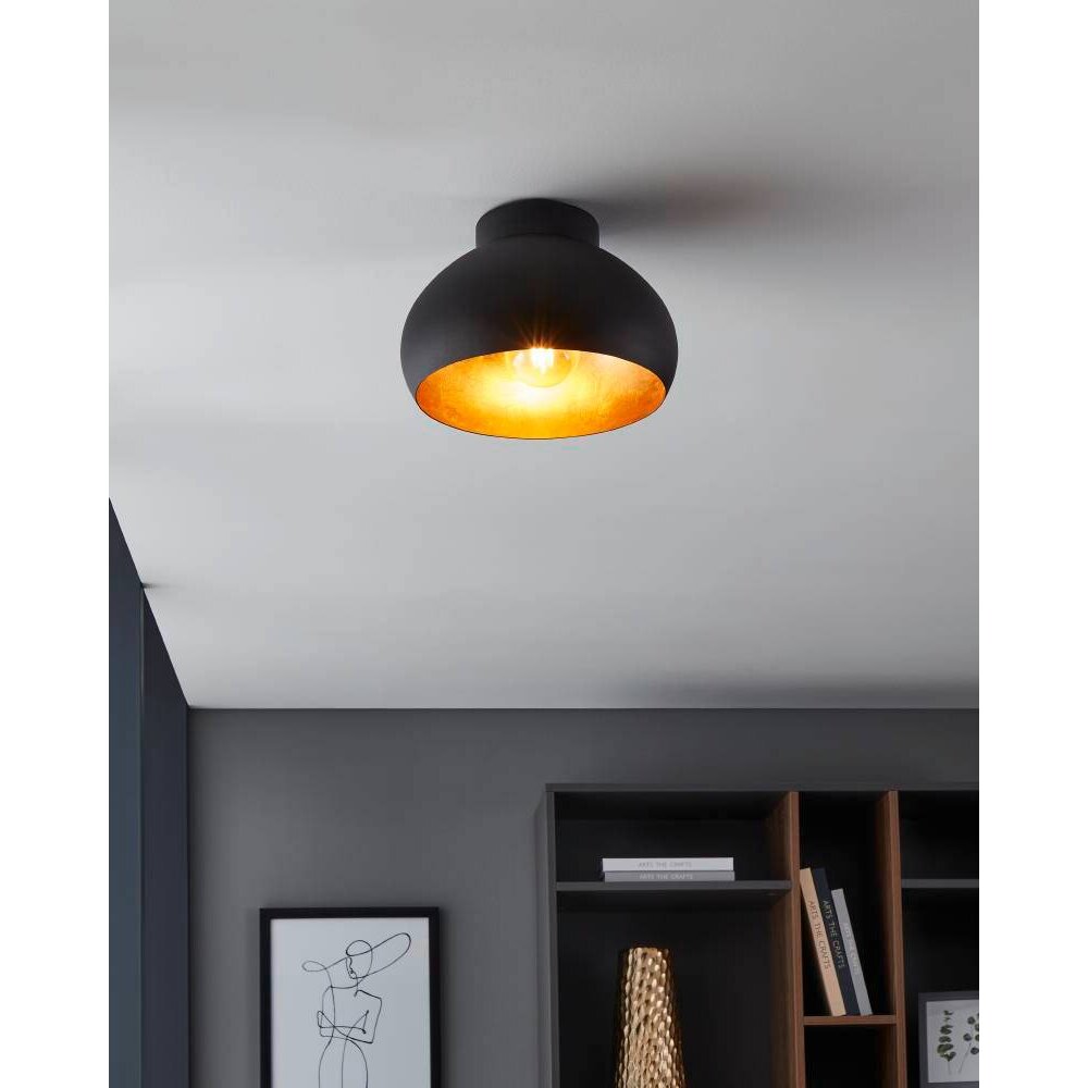 Plafonnier Eglo MOGANO Noir, 1 lumière main product photo