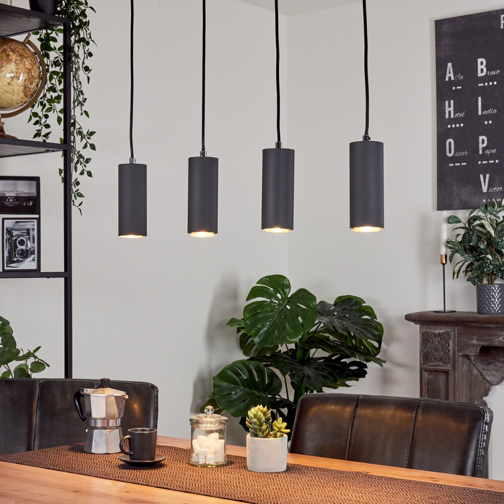 Suspension Javel Brun, Couleur bois, 4 lumières main product photo