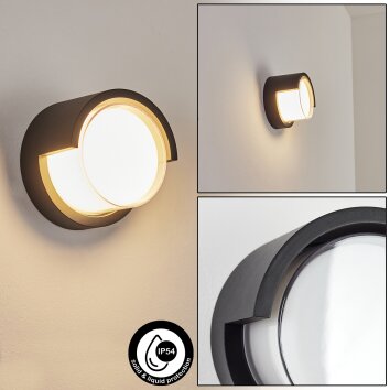 Applique murale d'extérieur  Vurey LED Noir, 1 lumière