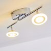 Spot de plafond Lucy LED Chrome, 2 lumières, Télécommandes, Changeur de couleurs