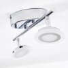 Spot de plafond Lucy LED Chrome, 2 lumières, Télécommandes, Changeur de couleurs