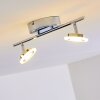 Spot de plafond Lucy LED Chrome, 2 lumières, Télécommandes, Changeur de couleurs