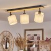 Plafonnier  Alsen Bois clair, Noir, 3 lumières