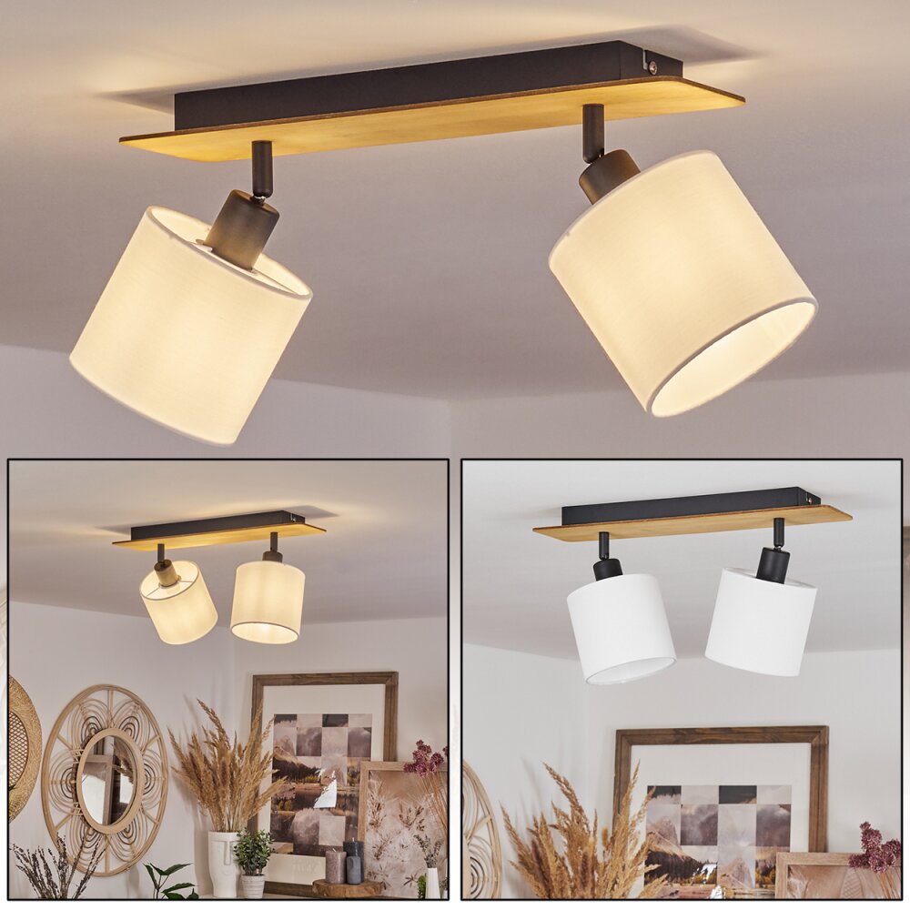 Plafonnier Alsen Écru, Noir, 2 lumières main product photo