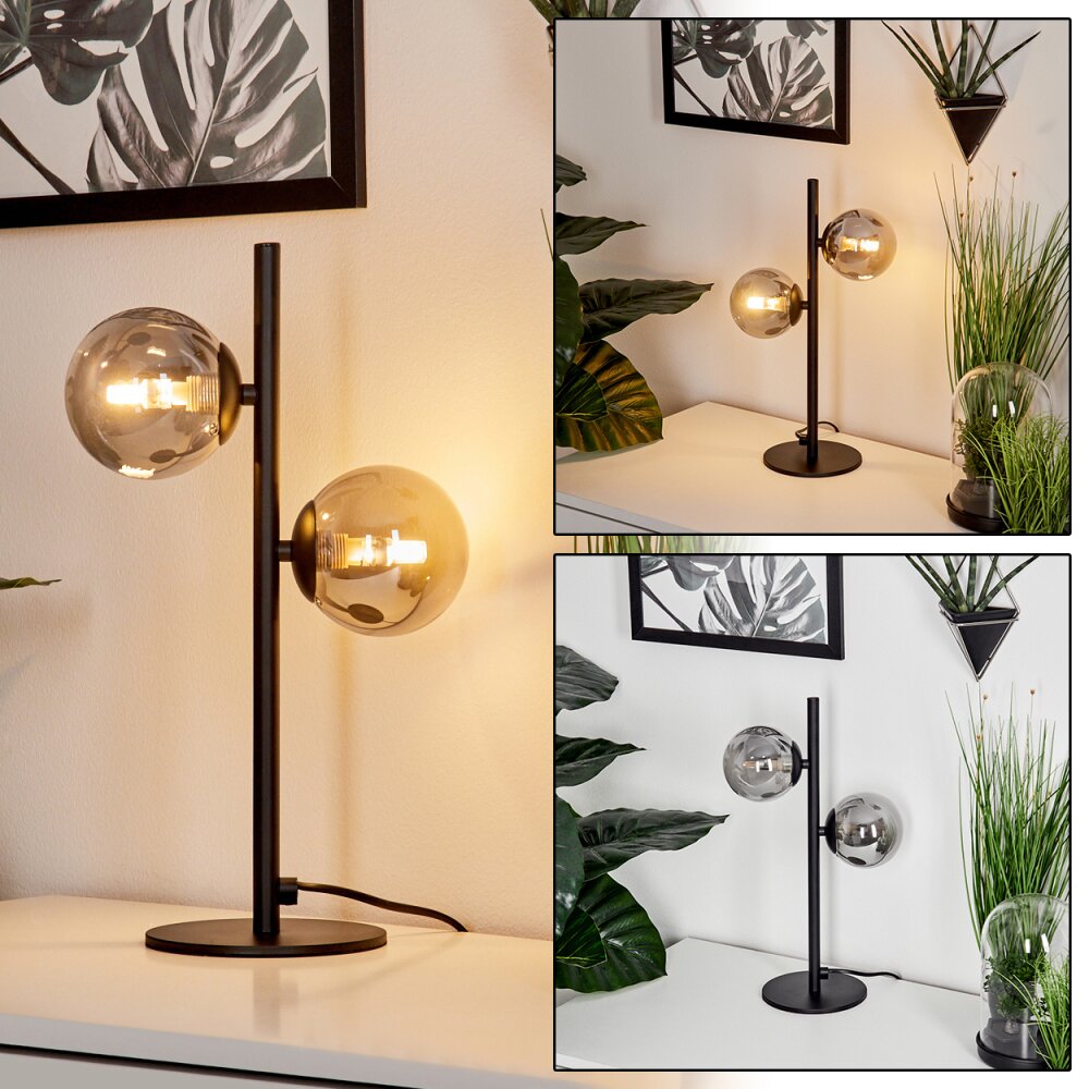 Lampe de table Remaisnil Noir, 2 lumières main product photo