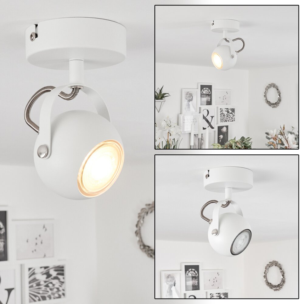 Applique murale Gadmen Chrome, Blanc, 1 lumière main product photo