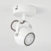 Applique murale  Gadmen Chrome, Blanc, 1 lumière
