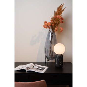 Lampe de table Lucide MARBOL Aspect marbre, Noir, 1 lumière