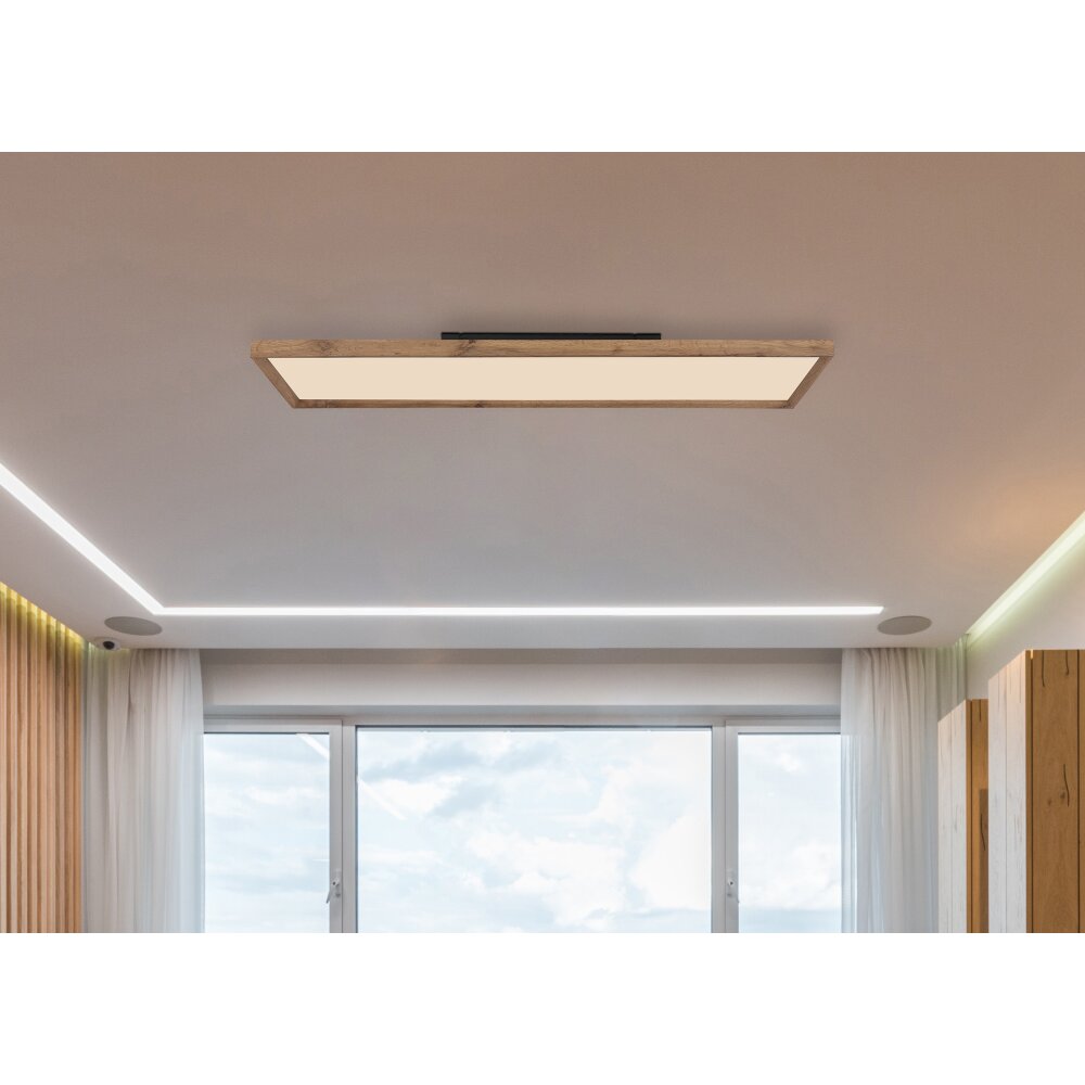 Plafonnier Globo CINDERELLA LED Couleur bois, Blanc, 1 lumière main product photo