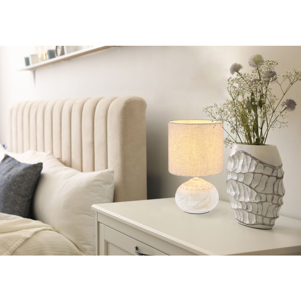Lampe de table Globo IGA Blanc, 1 lumière main product photo