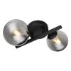 Applique murale Globo RIHA LED Noir, 2 lumières