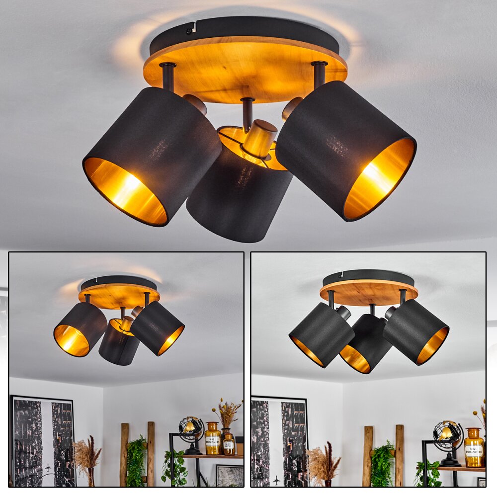 Plafonnier Alsen Écru, Noir, 3 lumières main product photo