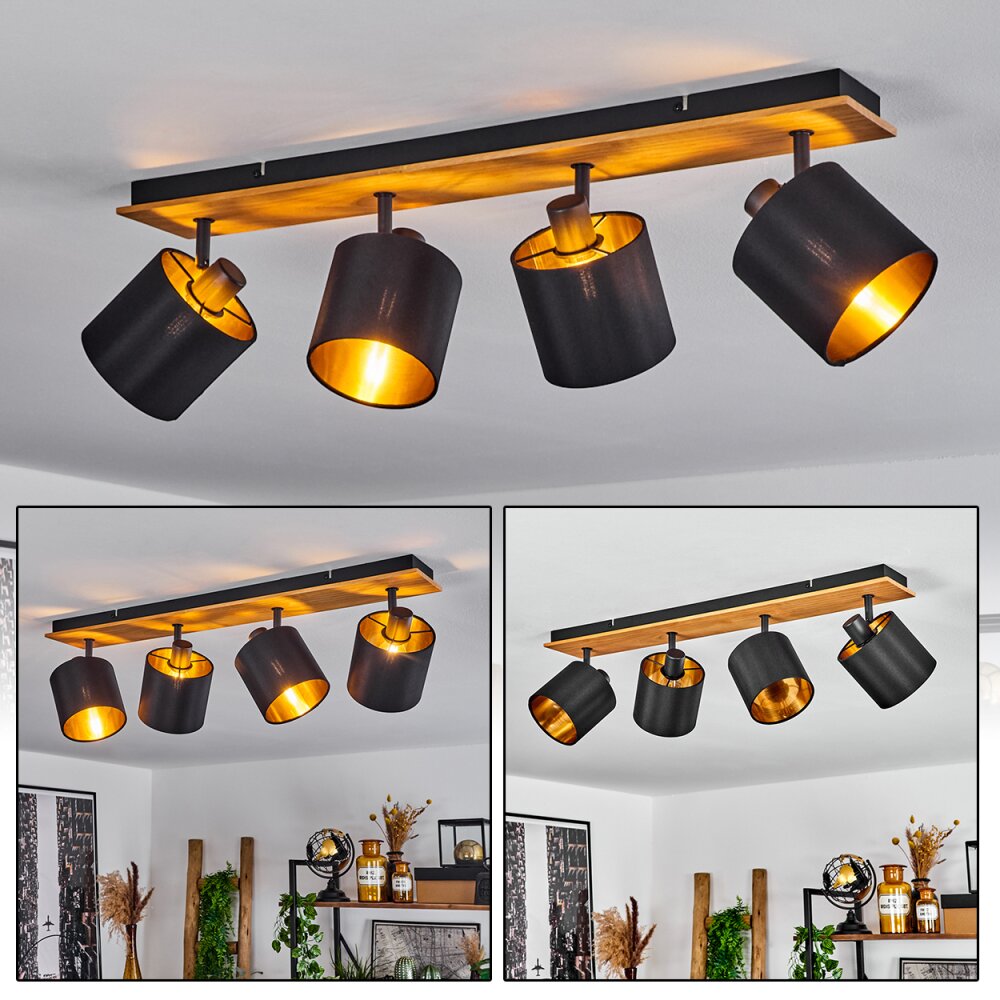 Plafonnier Alsen Écru, Noir, 4 lumières main product photo