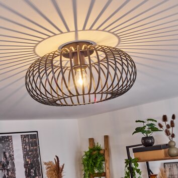 Plafonnier Oravi Noir, 1 lumière Plafonnier Oravi Noir, 1 lumière