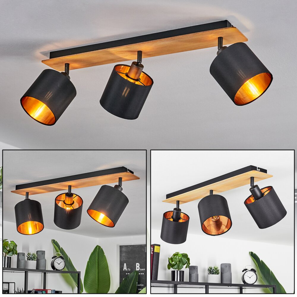 Plafonnier Alsen Écru, Noir, 3 lumières main product photo