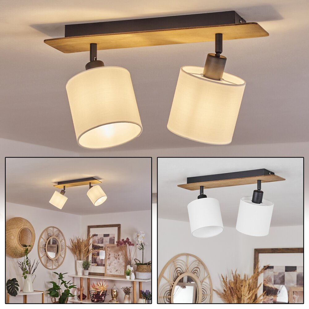 Plafonnier Alsen Bois foncé, Noir, 2 lumières main product photo