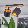 Plafonnier  Alsen Bois clair, Noir, 2 lumières