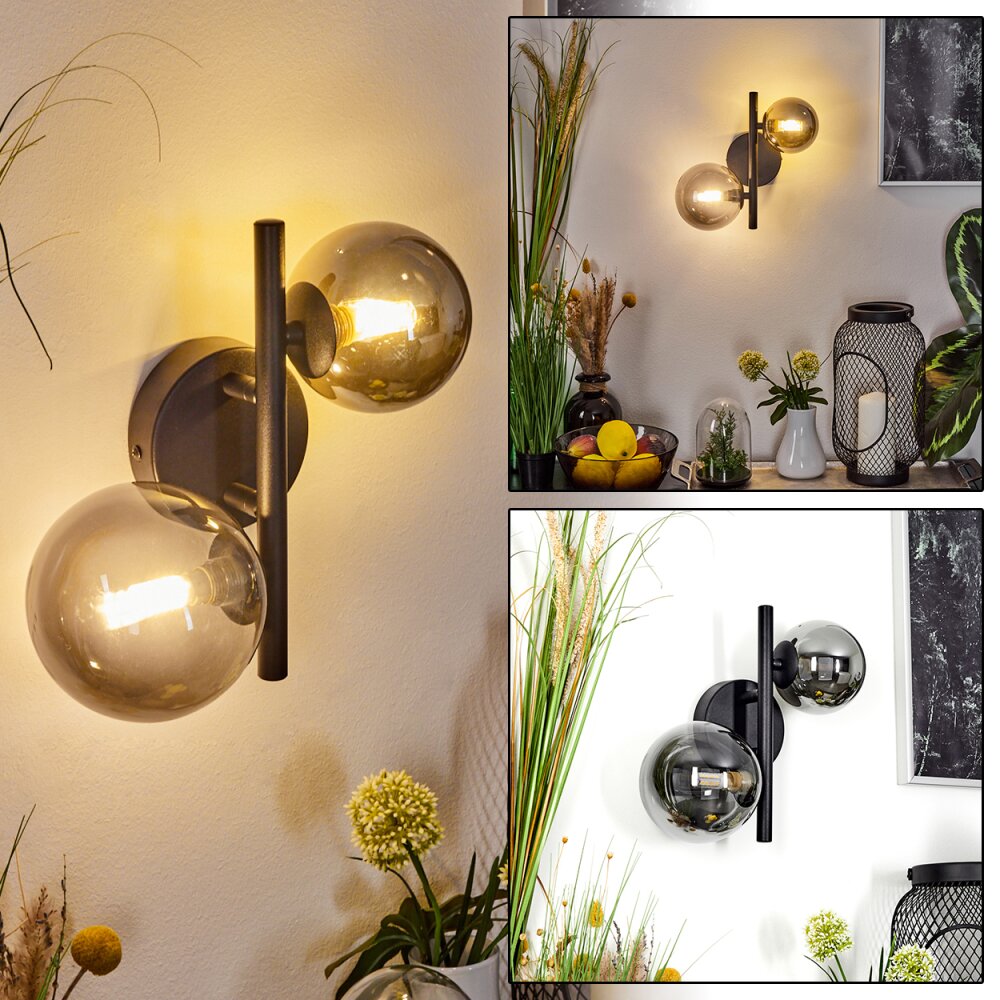 Applique murale Chehalis LED Noir, 2 lumières main product photo