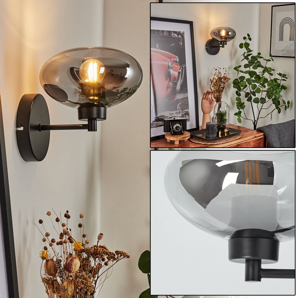 Applique murale Haikala Noir, 1 lumière main product photo