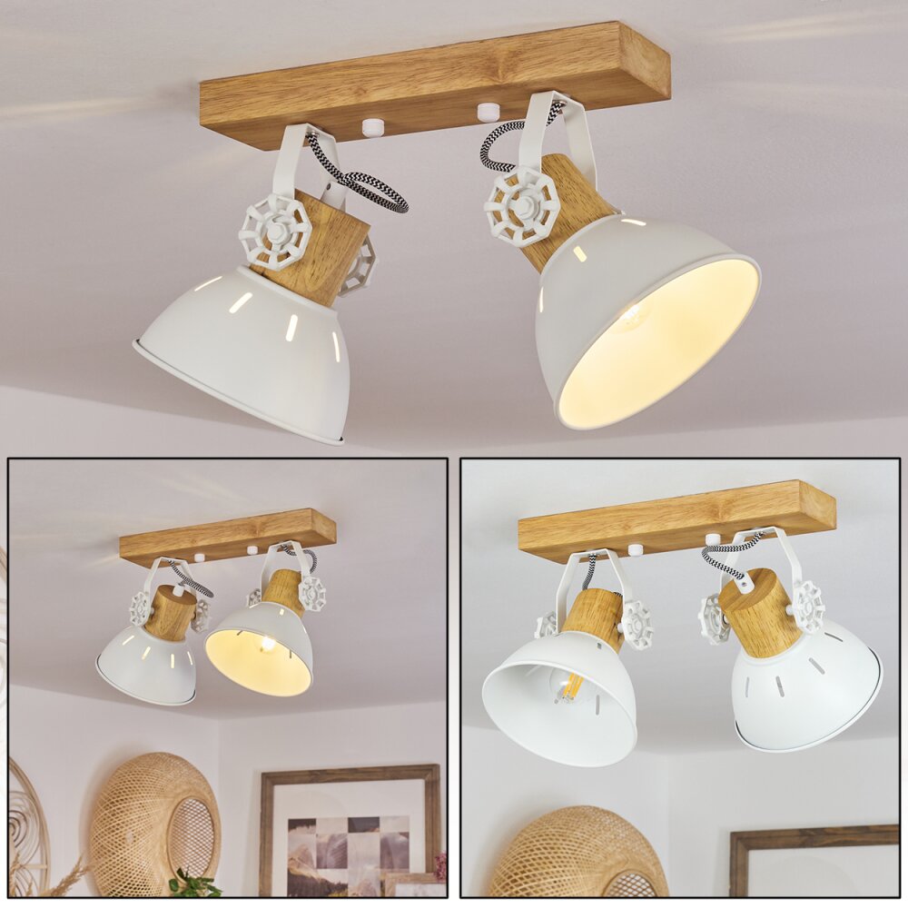 Plafonnier Orny Écru, Blanc, 2 lumières main product photo